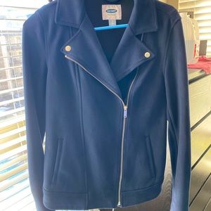 Navy suede jacket